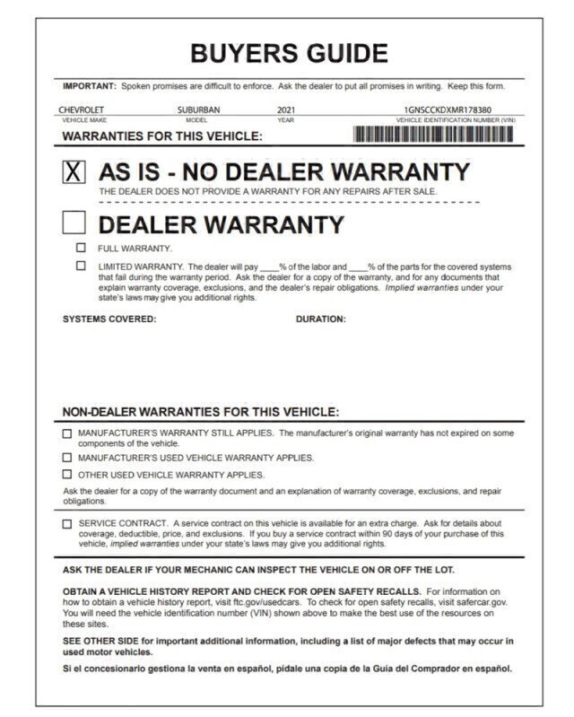 Used 2021 Chevrolet Suburban LT w/ LT Signature Package RWD image 31