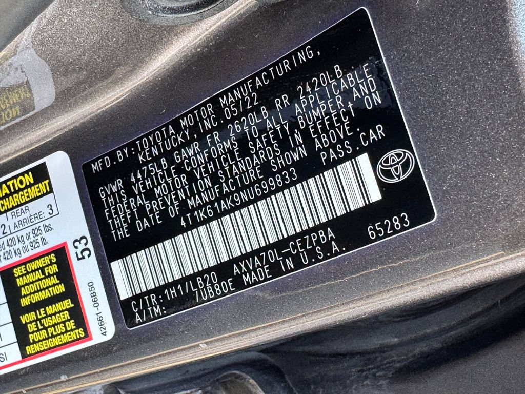 Used 2022 Toyota Camry XSE FWD image 34