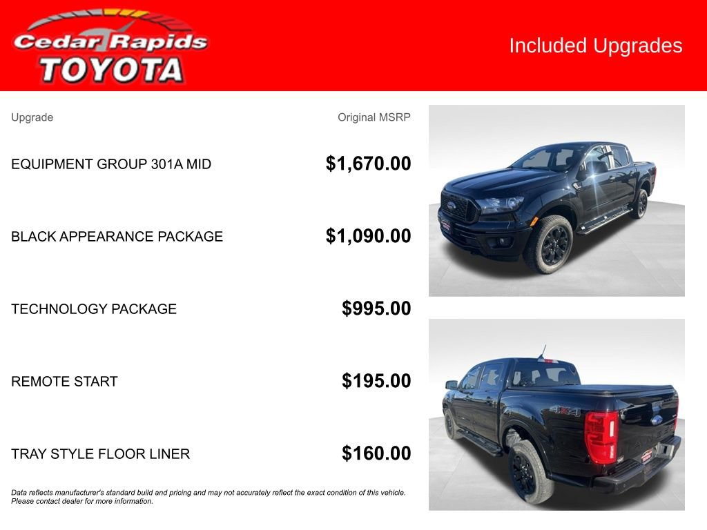 Used 2020 Ford Ranger XLT w/ Equipment Group 301A Mid AWD/4WD image 7