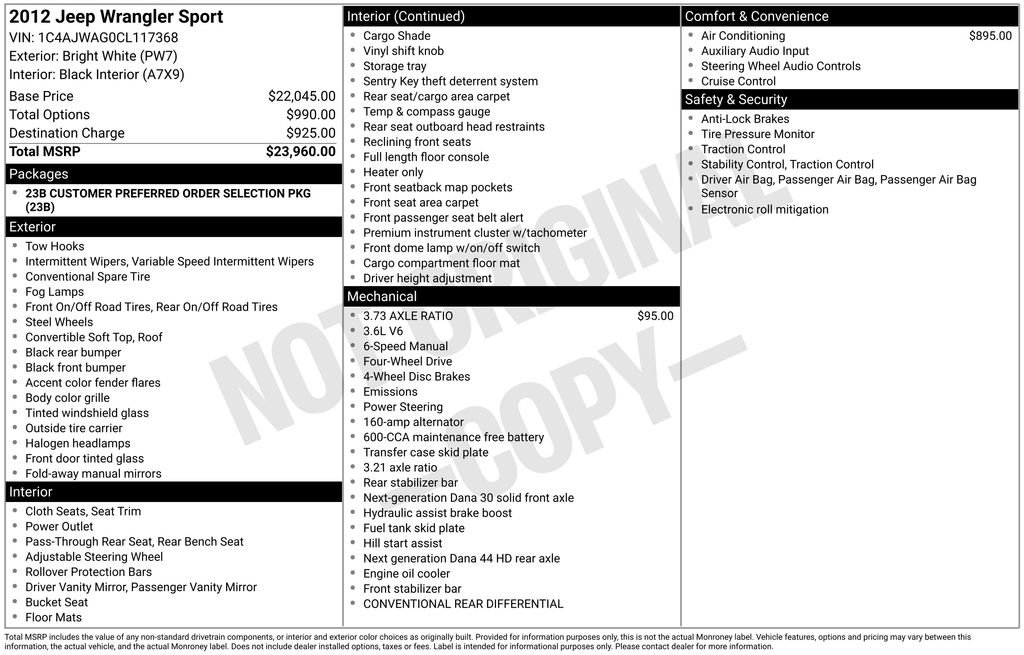 Used 2012 Jeep Wrangler Sport image 33