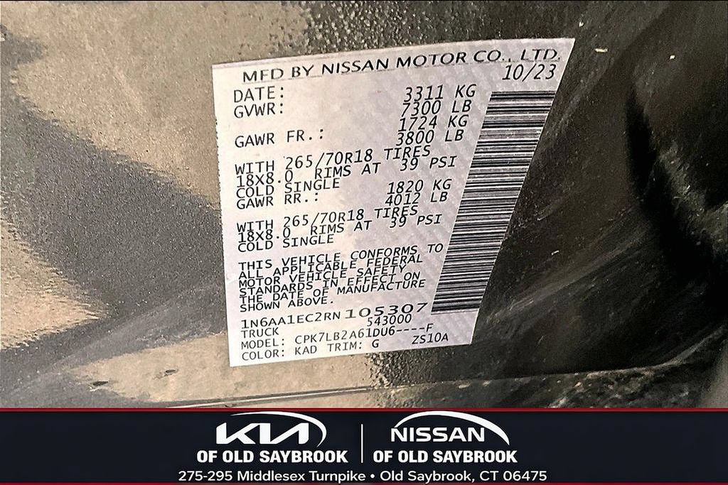 Used 2024 Nissan Titan SV w/ Accessory Utility Package AWD/4WD image 19