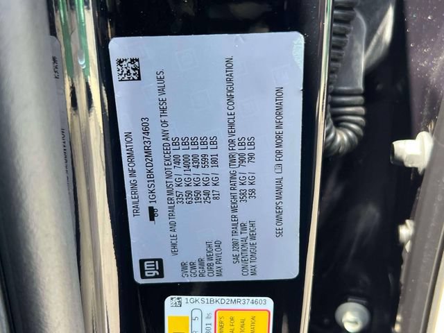 Used 2021 GMC Yukon SLT w/ Rear Media and Nav Package RWD image 26