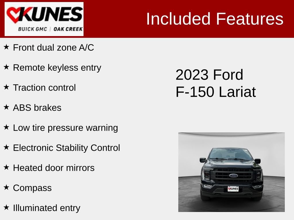 Used 2023 Ford F150 Lariat w/ Equipment Group 502A High AWD/4WD image 2