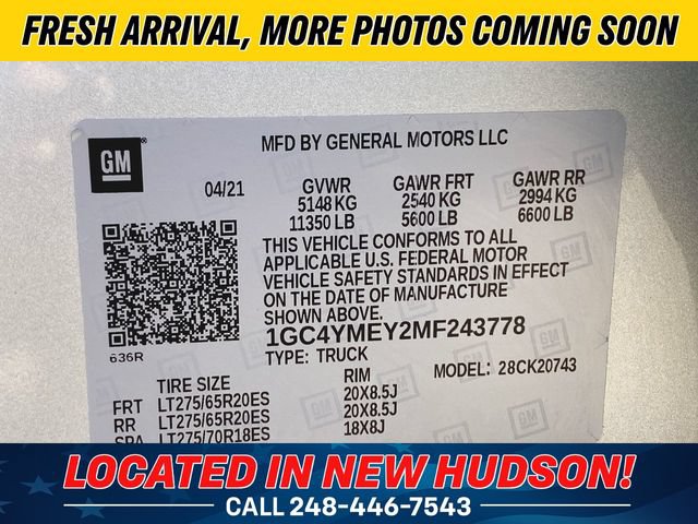 Used 2021 Chevrolet Silverado 2500 Custom w/ Custom Value Package AWD/4WD image 14