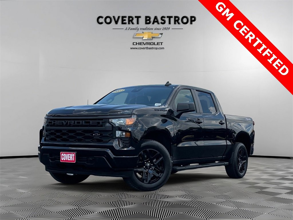 Certified 2023 Chevrolet Silverado 1500 Custom w/ LPO, Dark Essentials Package