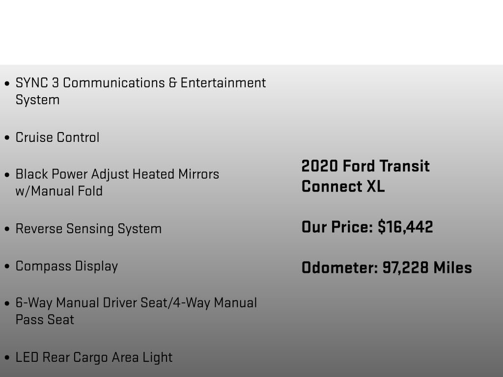 Used 2020 Ford Transit Connect XL FWD image 12