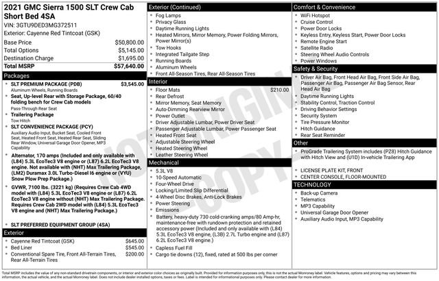 Used 2021 GMC Sierra 1500 SLT w/ SLT Premium Package image 26