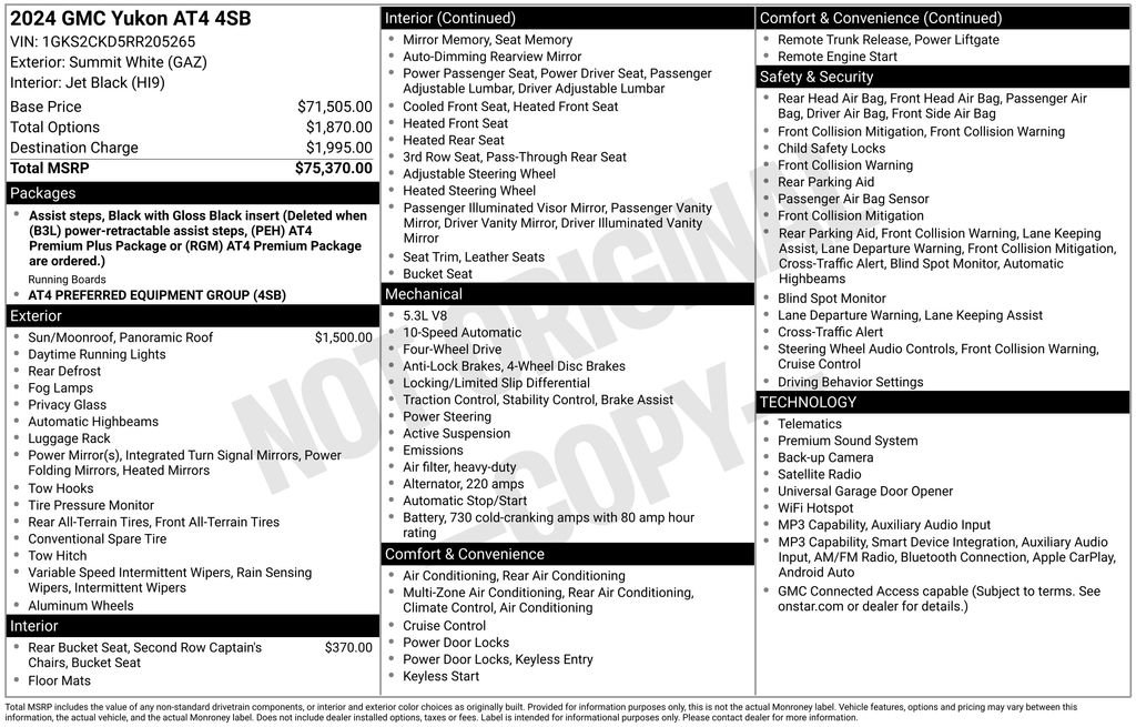 Used 2024 GMC Yukon AT4 image 8