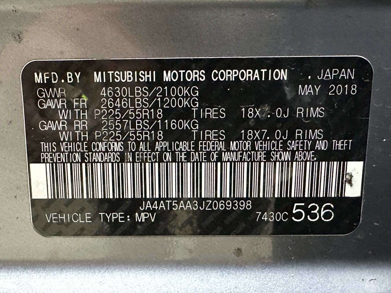 Used 2018 Mitsubishi Eclipse Cross SEL image 32