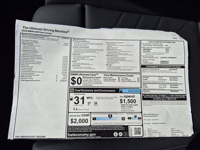 New 2026 BMW 228i FWD image 16
