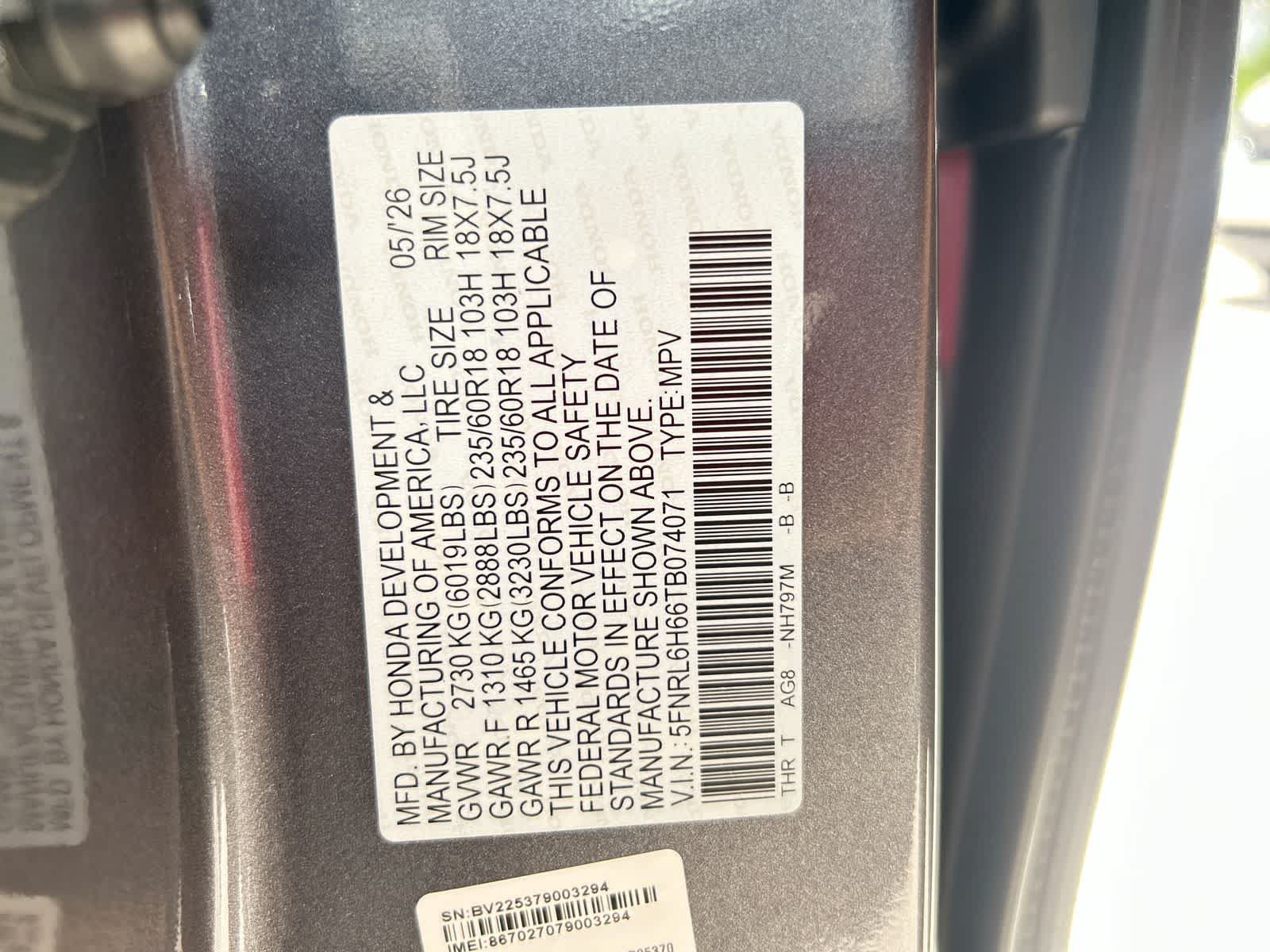 New 2026 Honda Odyssey EX-L image 2