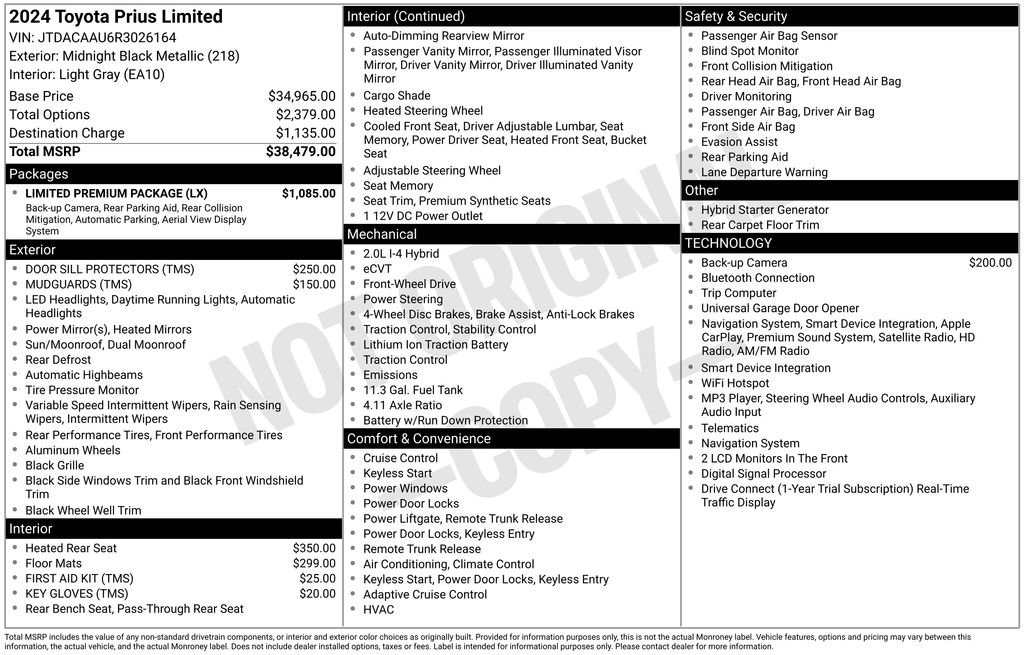 Used 2024 Toyota Prius Limited w/ Limited Premium Package FWD image 42