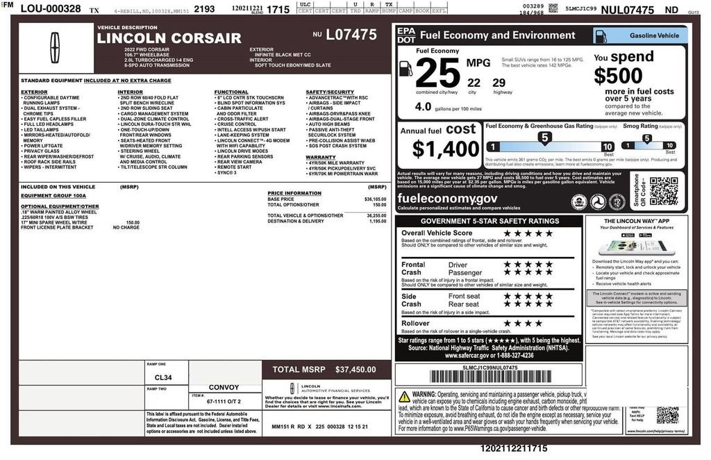 Used 2022 Lincoln Corsair FWD image 31