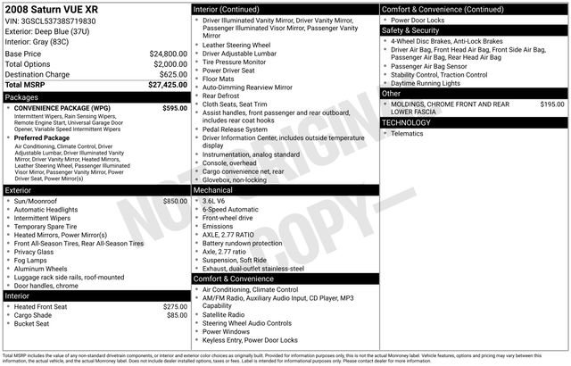Used 2008 Saturn Vue XR w/ Convenience Package FWD image 4