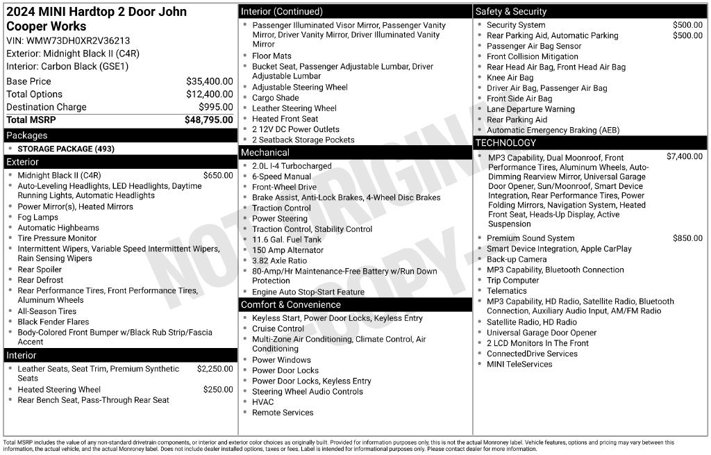 Certified 2024 MINI Cooper John Cooper Works FWD image 37