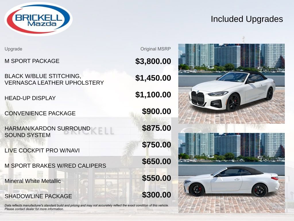 Used 2021 BMW 430i Convertible w/ M Sport Package RWD image 13