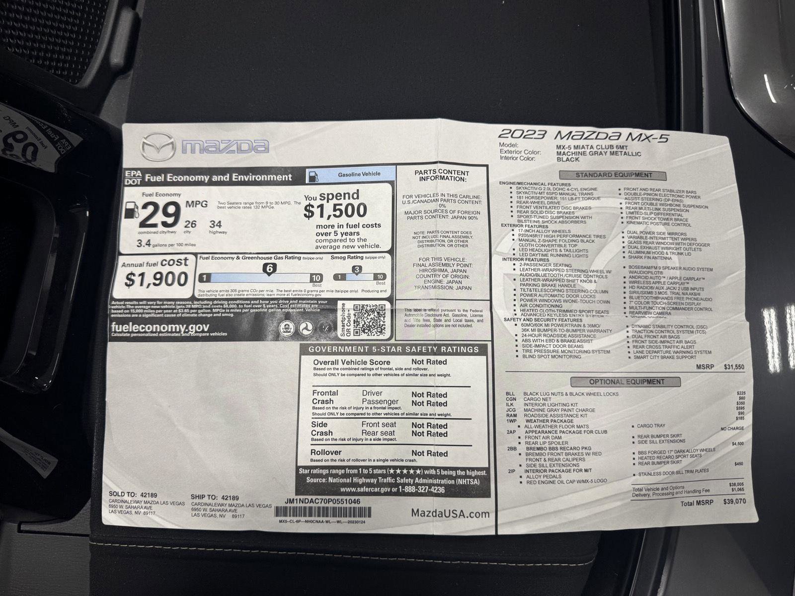 Used 2023 MAZDA MX-5 Miata Club w/ Brembo/BBS Recaro Package image 23