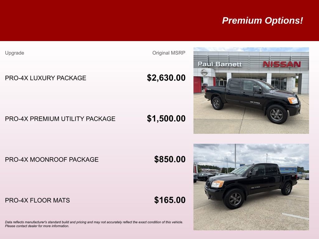 Used 2014 Nissan Titan PRO-4X w/ Pro-4x Luxury Package AWD/4WD image 9
