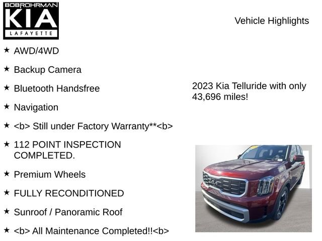 Used 2023 Kia Telluride S w/ S Sunroof Package AWD/4WD image 8