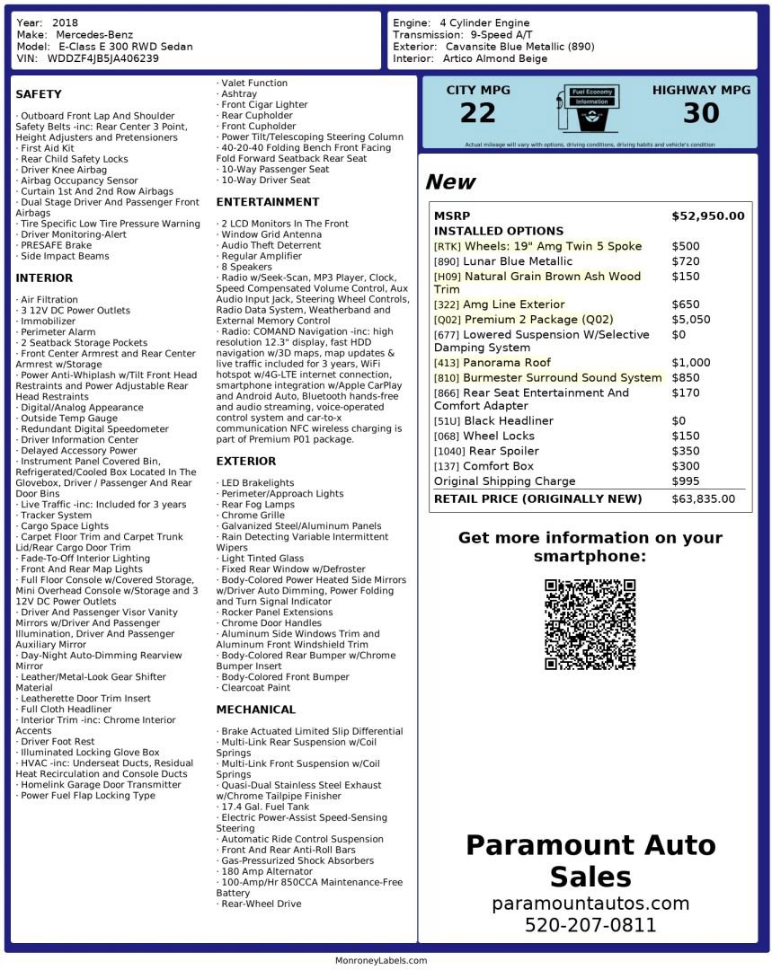 Used 2018 Mercedes-Benz E 300 image 2