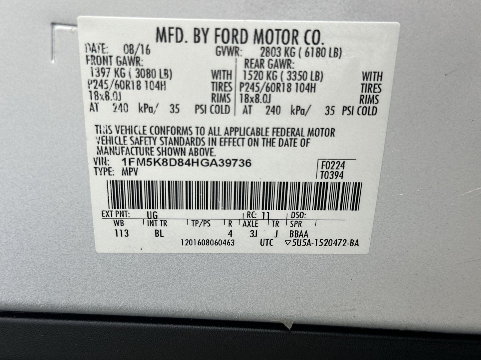 Used 2017 Ford Explorer XLT w/ Equipment Group 202A AWD/4WD image 36