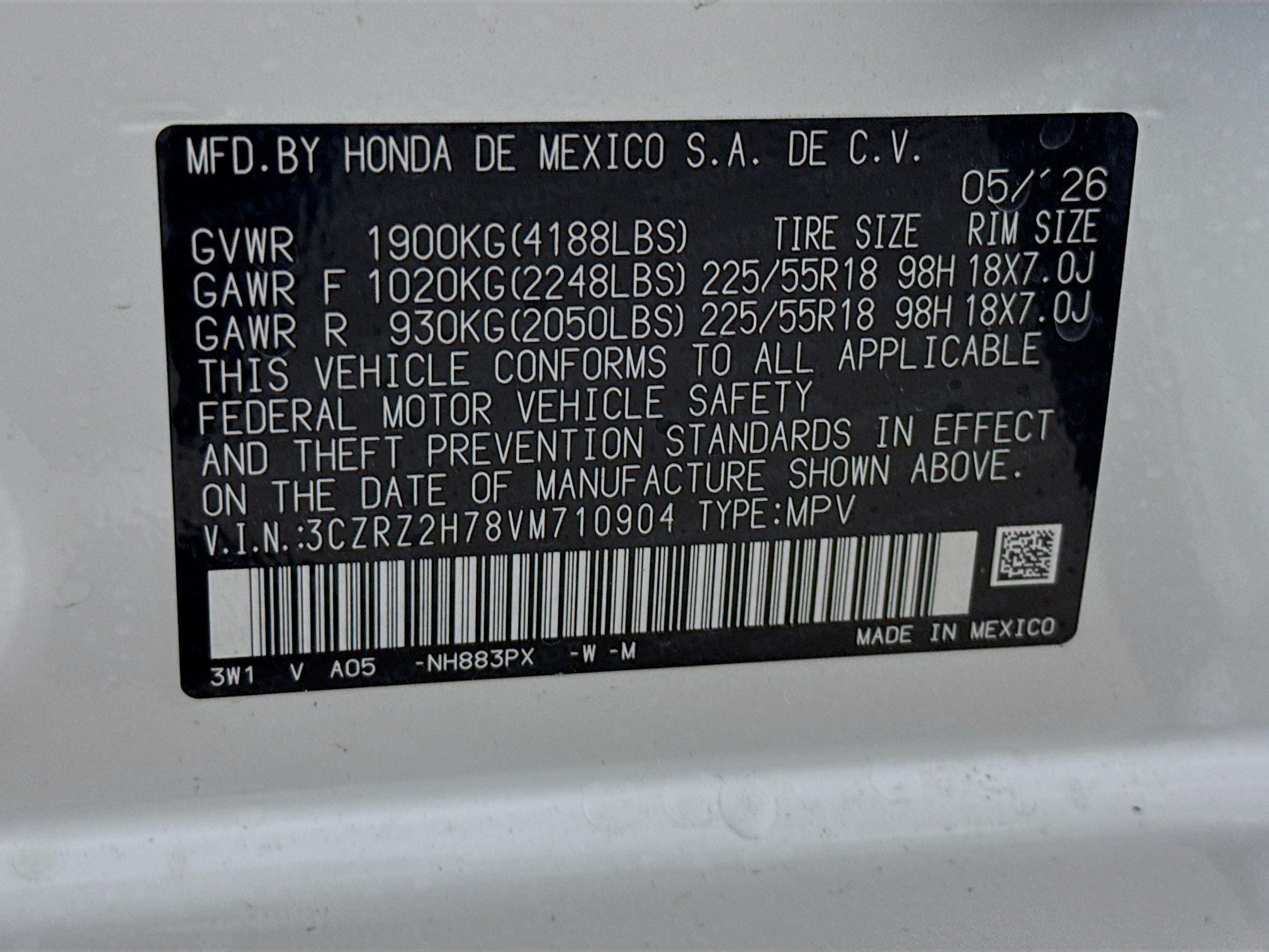 New 2027 Honda HR-V EX-L image 38