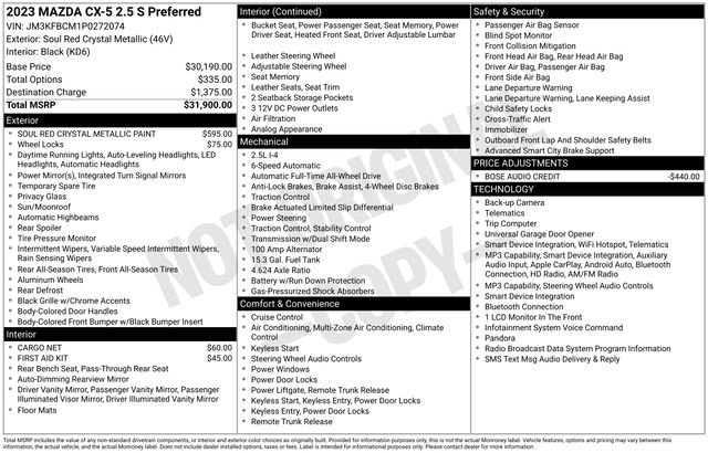 Certified 2023 MAZDA CX-5 AWD 2.5 S image 6