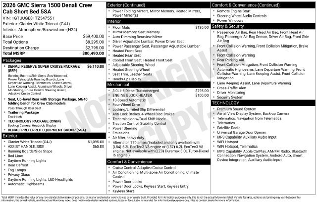 New 2026 GMC Sierra 1500 Denali AWD/4WD image 3