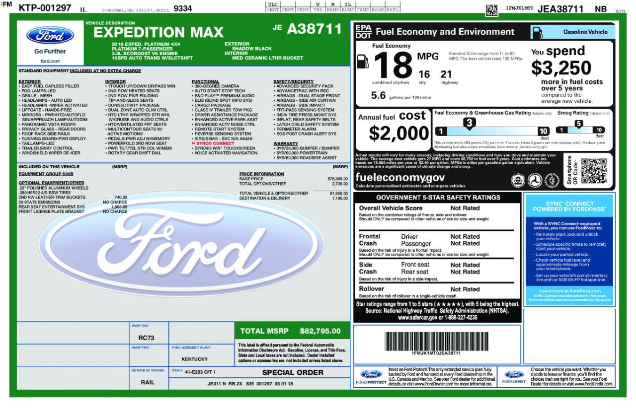 Used 2018 Ford Expedition Max Platinum image 3