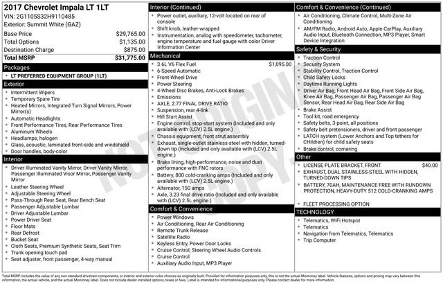 Used 2017 Chevrolet Impala LT image 35