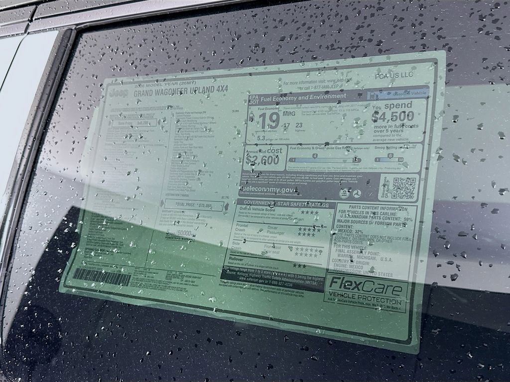 New 2026 Jeep Grand Wagoneer 4WD w/ Quick Order Packge 29V Upland image 12