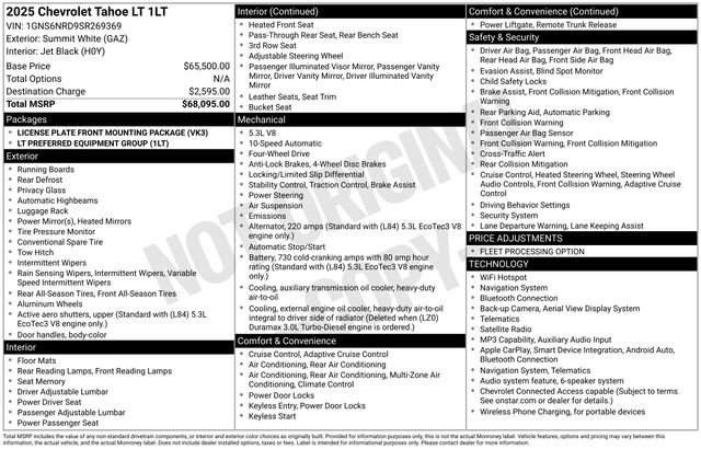 Used 2025 Chevrolet Tahoe LT AWD/4WD image 40