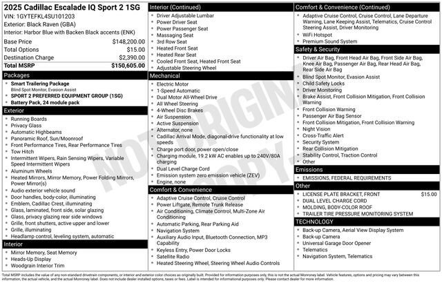 New 2025 Cadillac Escalade IQ Sport 2 image 32