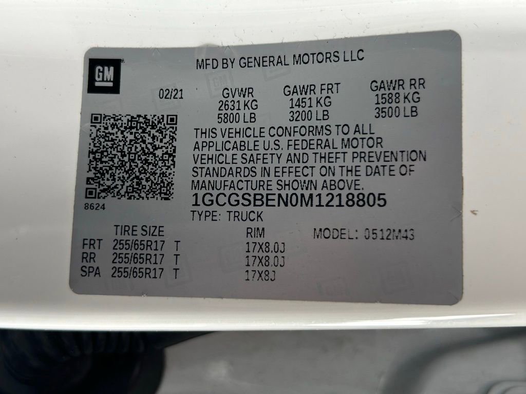 Used 2021 Chevrolet Colorado W/T w/ WT Convenience Package RWD image 53