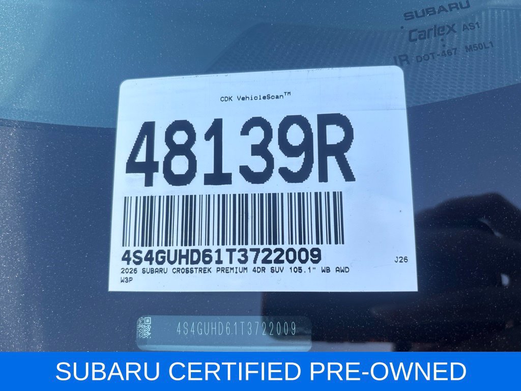 Certified 2026 Subaru Crosstrek 2.5i Premium AWD/4WD image 7