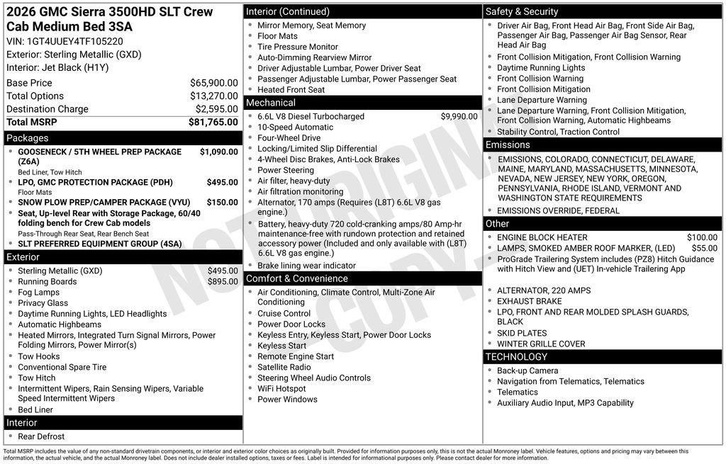 New 2026 GMC Sierra 3500 SLT image 34
