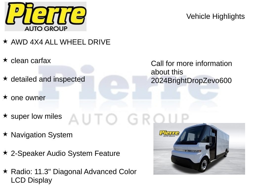 Used 2024 Chevrolet Brightdrop 600 w/ Battery Pack, Max Range AWD/4WD image 7