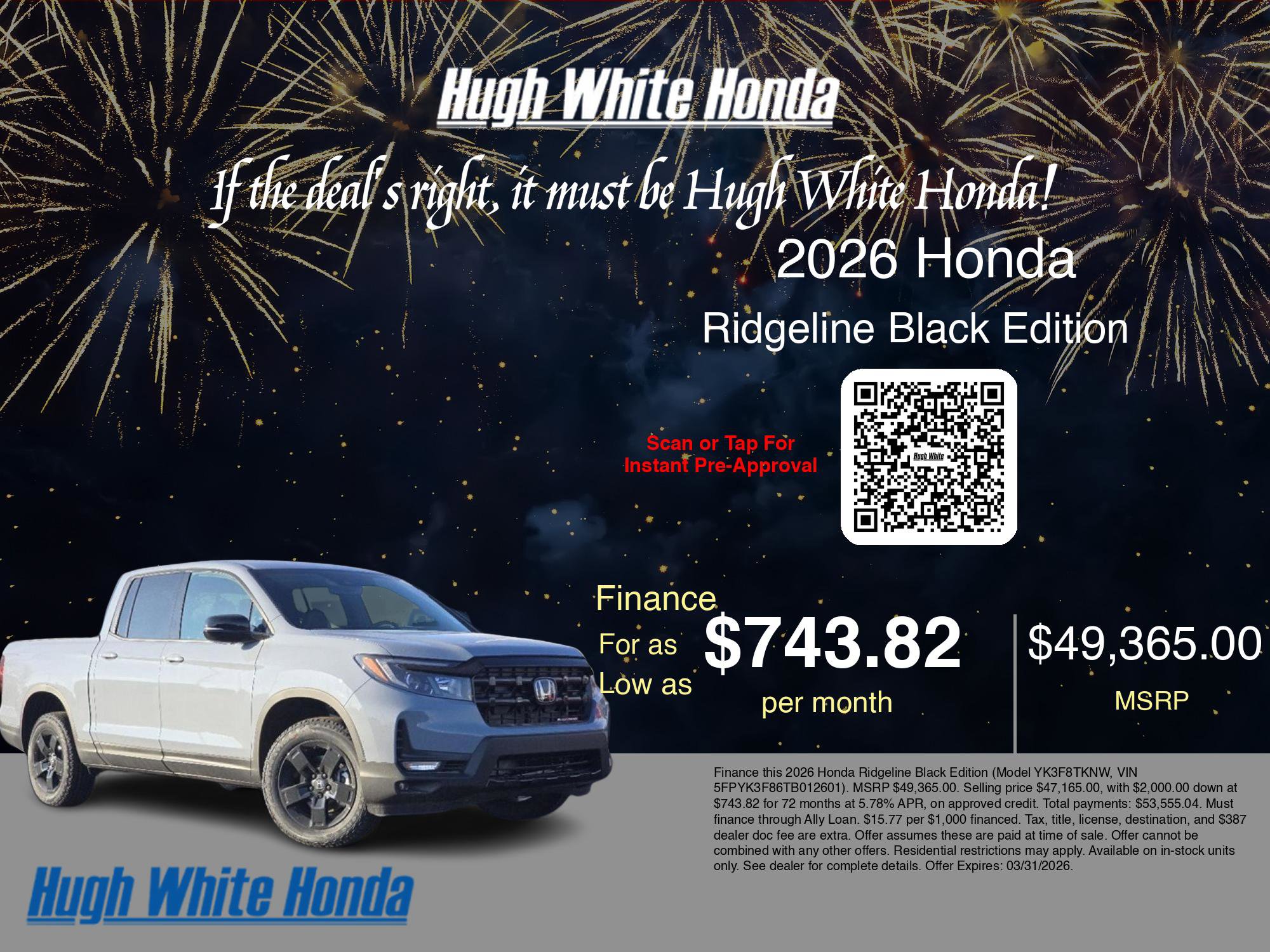 New 2026 Honda Ridgeline Black Edition image 7