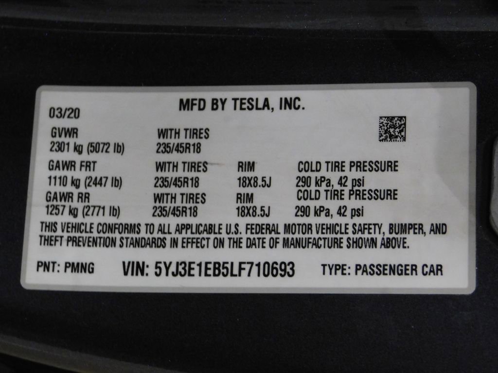 Used 2020 Tesla Model 3 Long Range AWD/4WD image 89
