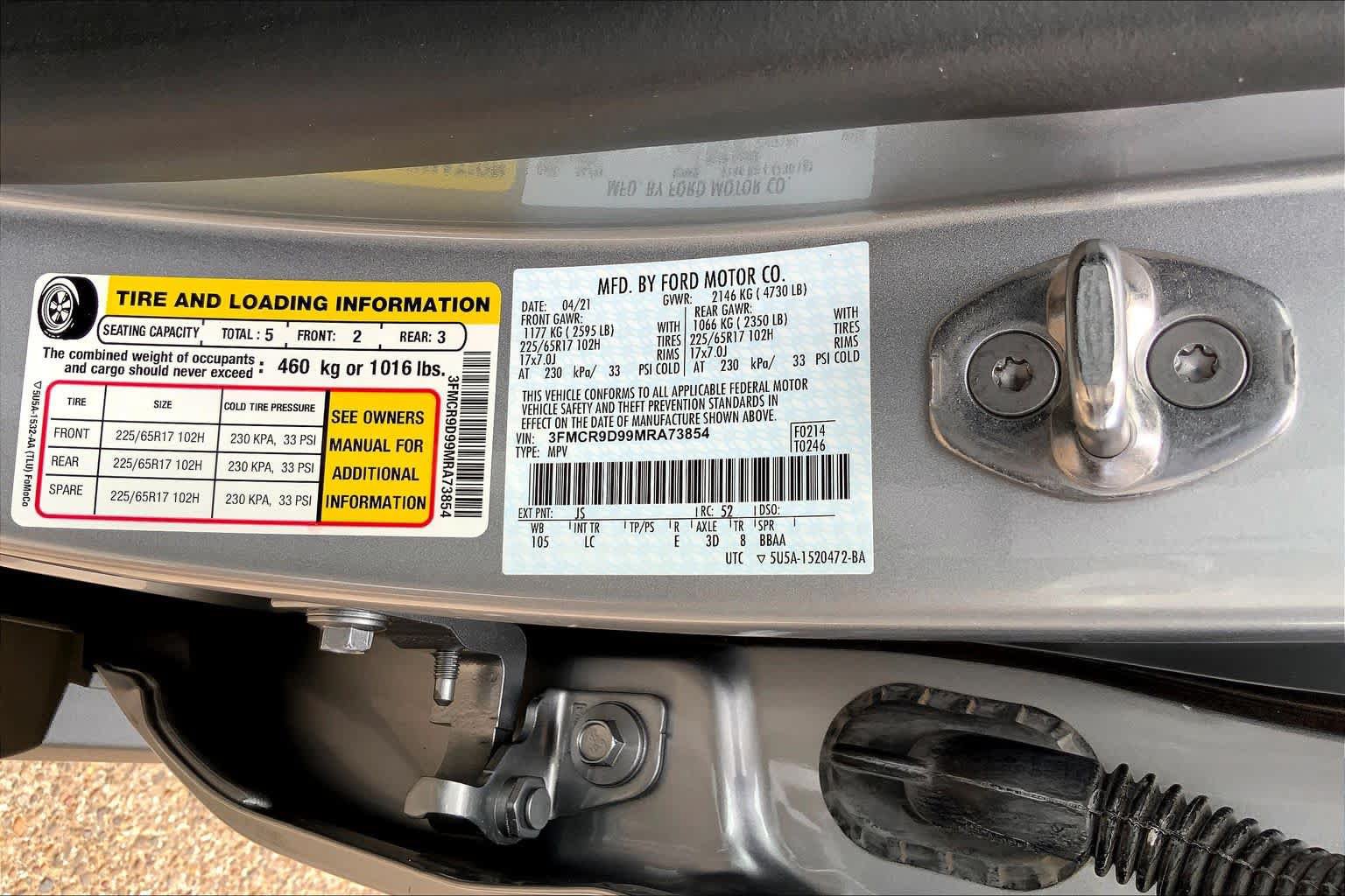 Certified 2021 Ford Bronco Sport Badlands AWD/4WD image 37