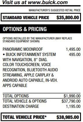 Used 2020 Buick Envision Essence FWD image 2