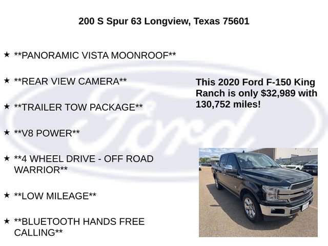 Used 2020 Ford F150 King Ranch w/ Equipment Group 601A Luxury AWD/4WD image 10
