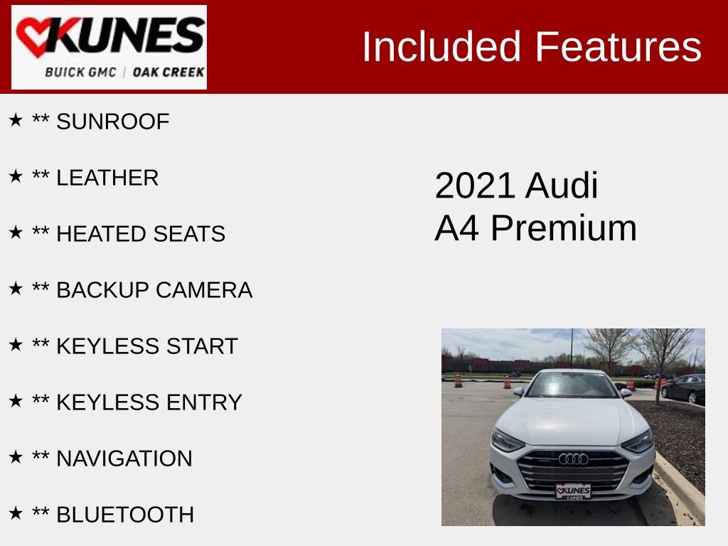 Used 2021 Audi A4 2.0T Premium AWD/4WD image 2