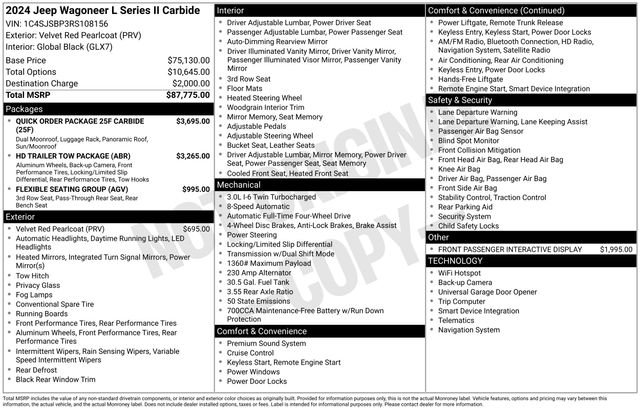 New 2024 Jeep Wagoneer L Series II image 28