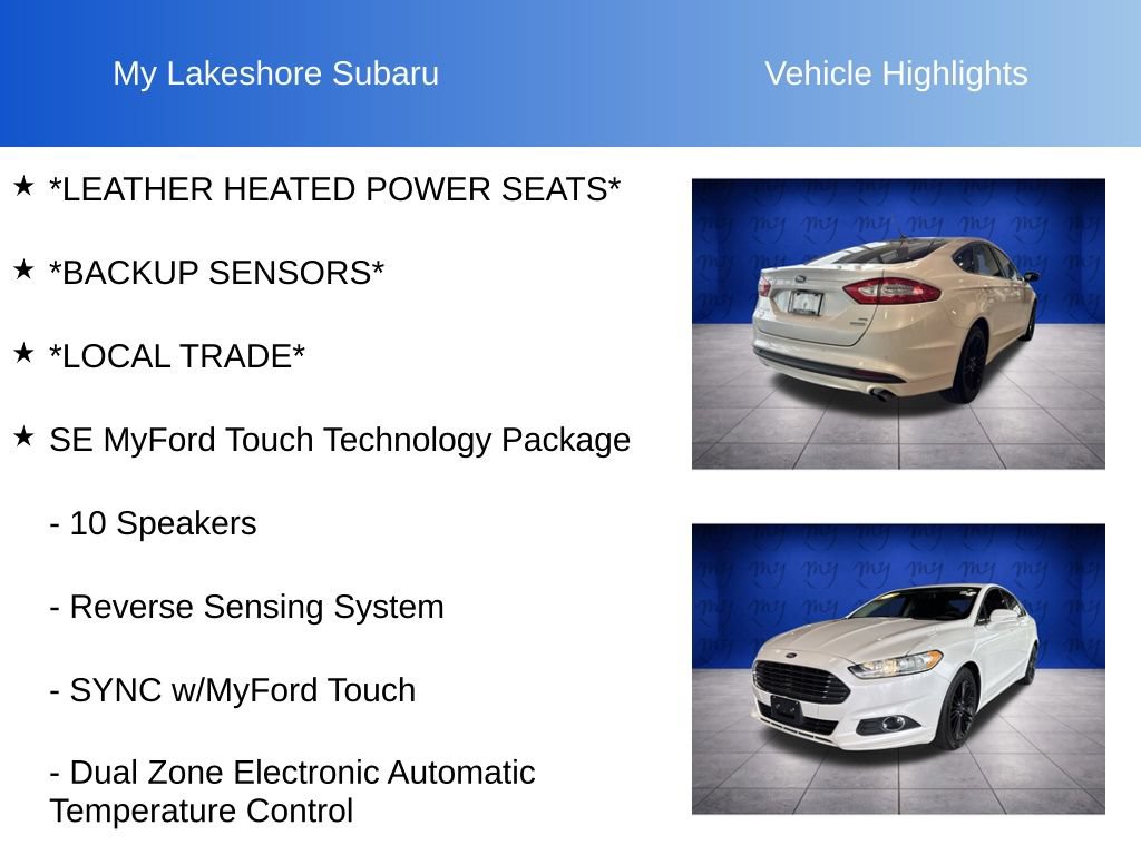 Used 2016 Ford Fusion SE w/ Equipment Group 202A FWD image 10