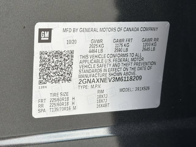 Used 2021 Chevrolet Equinox Premier w/ LPO, Floor Liner Package FWD image 35