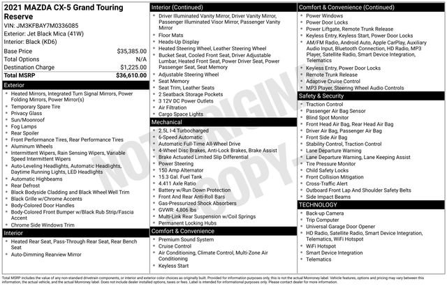 Used 2021 MAZDA CX-5 Grand Touring Reserve image 6