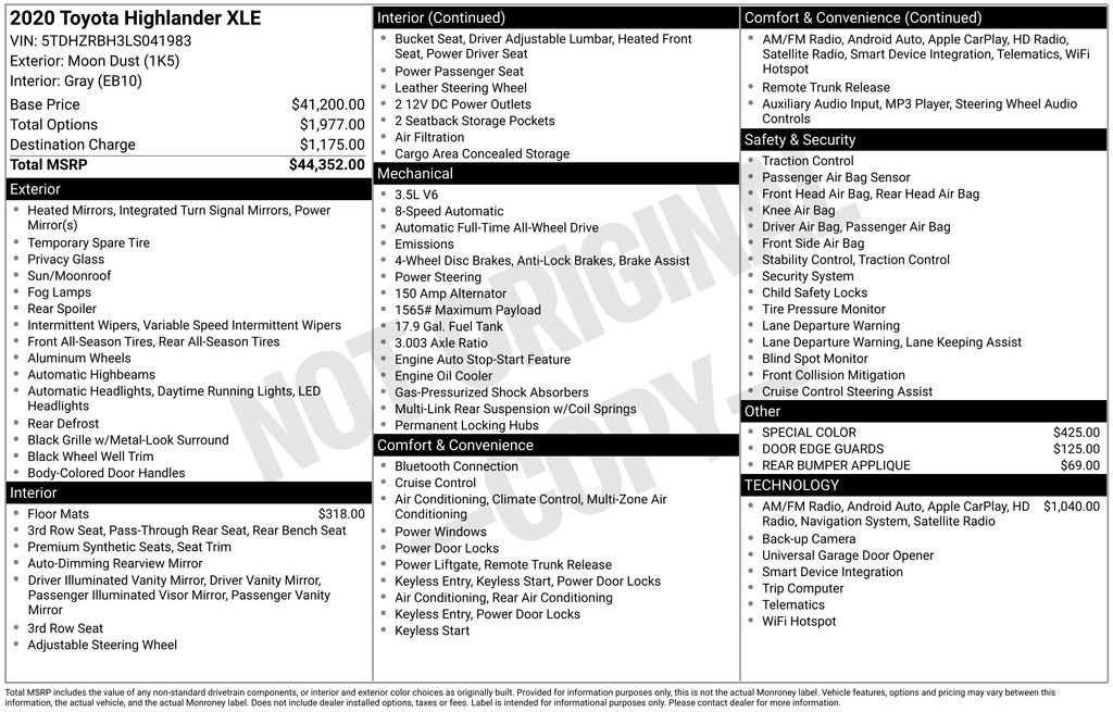 Used 2020 Toyota Highlander XLE image 46