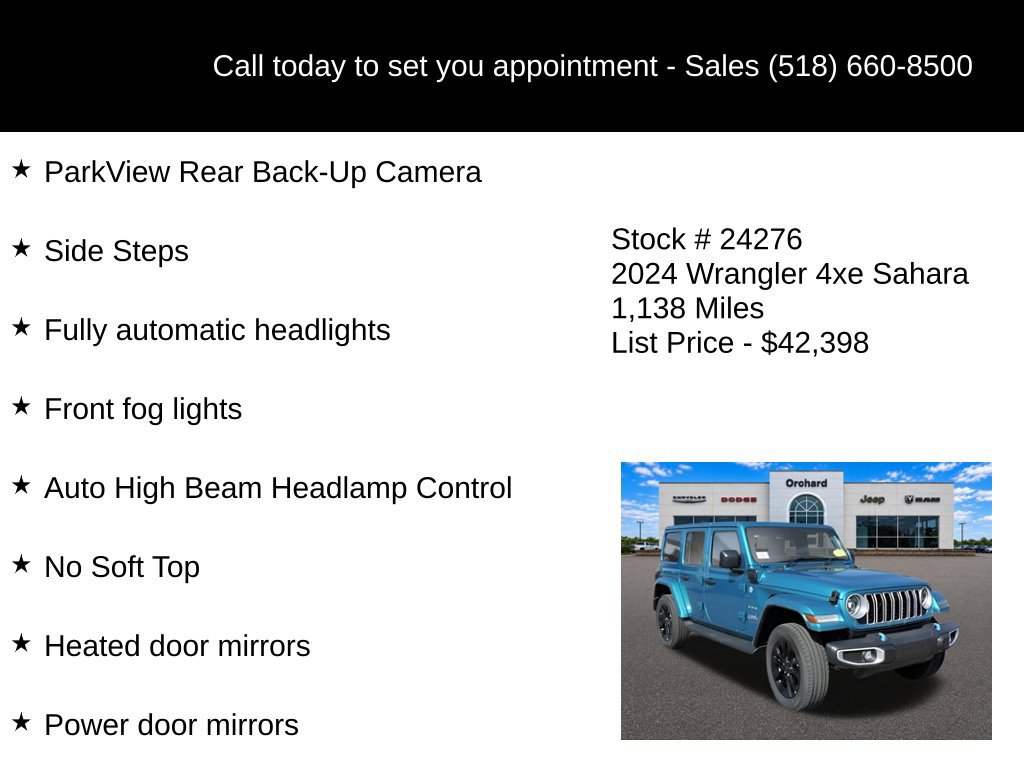 New 2024 Jeep Wrangler Unlimited Sahara w/ Technology Group AWD/4WD image 30