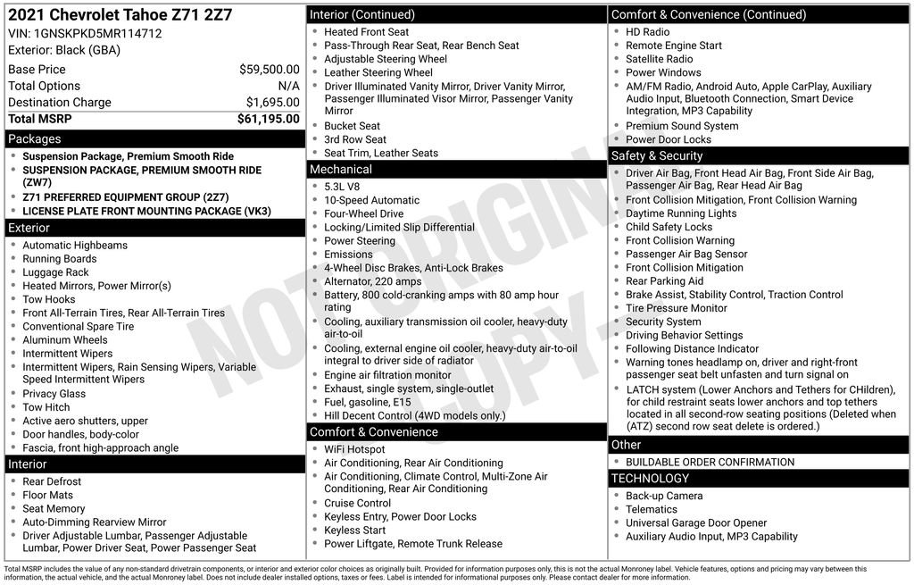 Used 2021 Chevrolet Tahoe Z71 image 21